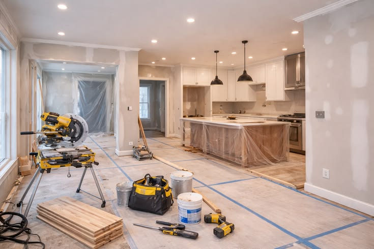 PROTECT FURNITURES BEFORE INTERIOR WORKS