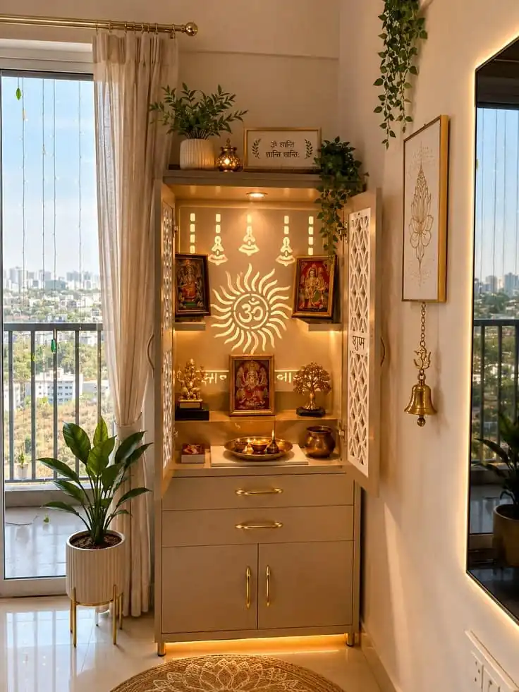 Pooja Room Design for Small House That Doesn't Waste Space