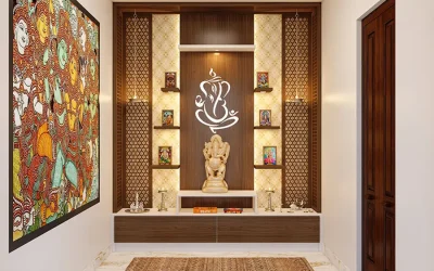 Pooja Room interior design in Trichy