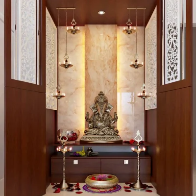 Pooja Room interior design in Trichy