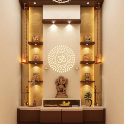 Pooja Room interior design in Trichy