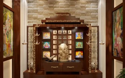 Pooja Room interior design in Trichy